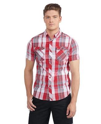 Ecko Unltd Men's Worker Short Sleeve Woven Shirt