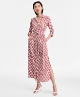 I.n.c. International Concepts Women's Printed Shirt Maxi Dress, Exclusively at Macy's