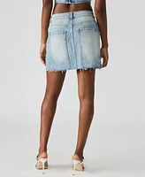 Steve Madden Women's Eras Embellished Cotton Denim Mini Skirt