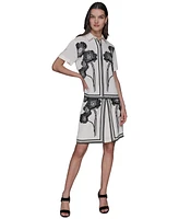 Karl Lagerfeld Paris Women's Floral Print Shirt
