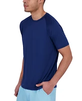 Spyder Men's Short Sleeve Waffle-Knit Crewneck Swim Shirt