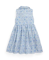 Polo Ralph Lauren Toddler and Little Girls Floral Oxford Shirtdress
