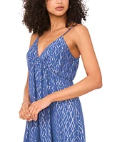 1.state Women's Sleeveless V-Neck Chiffon Maxi Dress