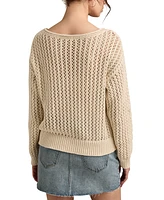 Lucky Brand Women's Americana Mesh-Stitch Sweater