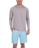 Spyder Men's Long Sleeve Shadow Stripe Rashguard Swim Hoodie