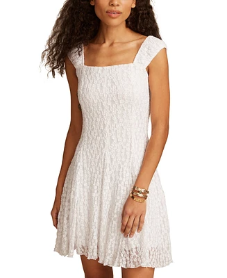 Lucky Brand Floral Mesh Mini Dress