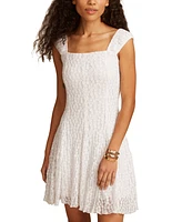 Lucky Brand Floral Mesh Mini Dress