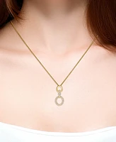 Diamond Oval Link 18" Pendant Necklace (1/2 ct. t.w.) in 14k Yellow Gold