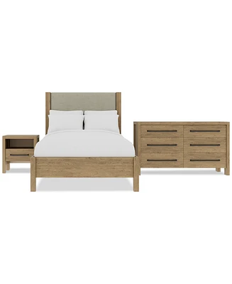 Davie 3-Pc. Full Set (Upholstered Bed