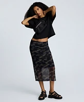 Kenneth Cole Women's Side-Ruched Pull-On Midi Skirt