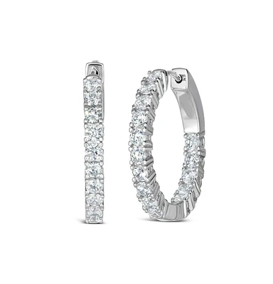 Anna Zuckerman Inside Out 1 Carat Cz Crystalline Hoops