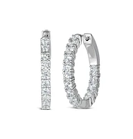 Anna Zuckerman Inside Out 1 Carat Cz Crystalline Hoops