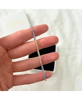 Spero London Pastel Color Colourful Sterling Silver Tennis Bracelet