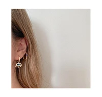 Spero London Evil Eye Earring Blue Eyelash Sterling Silver