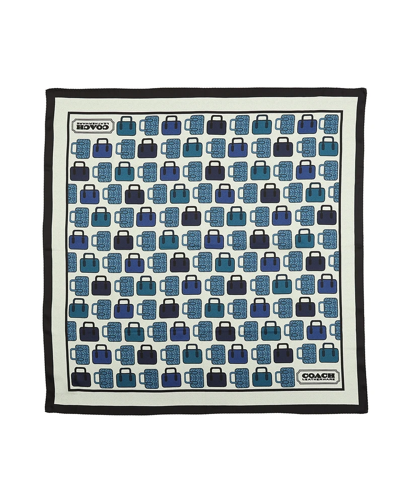 Coach Women's Trompe L'Oeil Bag Print Silk Square Scarf