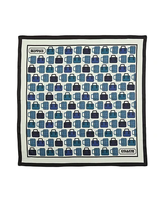 Coach Women's Trompe L'Oeil Bag Print Silk Square Scarf