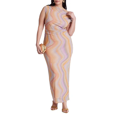Eloquii Plus Printed Mesh Dress