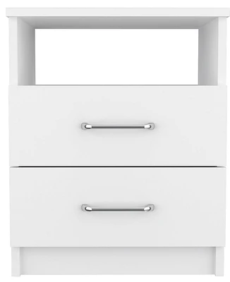 Modern and Stylish Particle Bedroom Nightstand for Bedside Storage and Organization