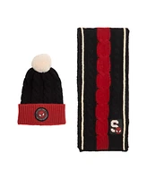 Marvel Men's Spider-Man Great Power Great Responsibility Adult 2-Pack Cable Knit Beanie & Scarf Set