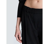 Kenneth Cole Women's Fly-Front Pleated Cargo Pants