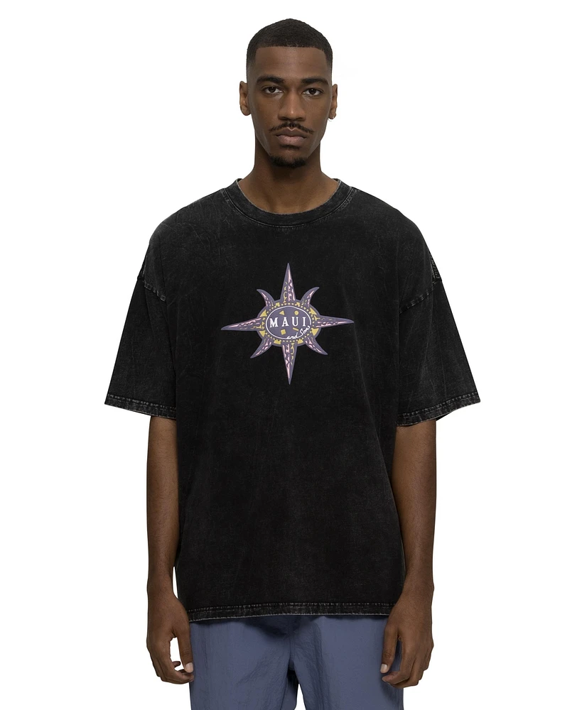 Maui and Sons Men's Tribal Mineral Short Sleeve T-shirt