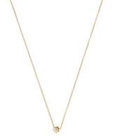 Coach Faux Cultivated Pearl Signature Tea Rose Pendant Necklace