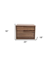 Modern Nightstand with Two Drawers for Bedroom Storage and Bedside Use