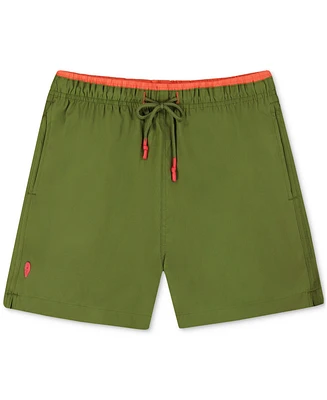 Sunset and Vines Men's Solid Woven Swim Trunks