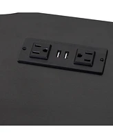 180 Wall Mounted Floating 80" Tv Stand with 20 Color LEDs and Charging Station