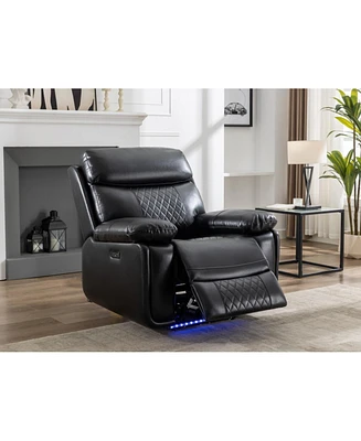 Power recliner with Led Strip Black color