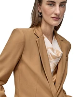Dkny Petite Long Sleeve One-Button Blazer
