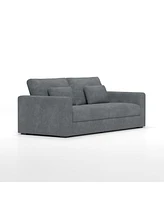 83" Modern Sofa Couches for Living Room, 3 Seater Sofa with Detachable Cover & double cushioning, Haze