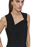 Dkny Petite Asymmetric Sleeveless Top