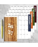2026-2027 Classic Oak Small Monthly Pocket Planner