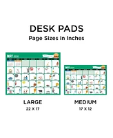 2026 Bountiful Blooms Large Desk Pad Monthly Blotter Calendar