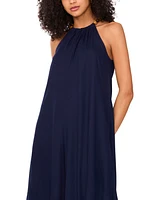 Msk Women's Halter Beaded-Trim Asymmetrical-Hem Jumpsuit