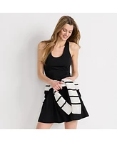 Lands' End Women's Active High Impact Skater Skirt Dress