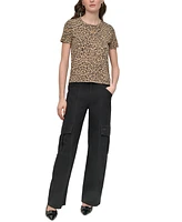 Dkny Jeans Petite Animal Print Short-Sleeve T-Shirt