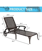 Mondawe Aluminium Cast lounge chair 2pcs white