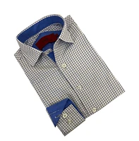 Elie Balleh Little Boys Navy Plaid Short Sleeve Slim Fit Shirt