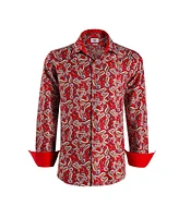 Elie Balleh Big Boys Paisley Sport Slim Fit Shirt