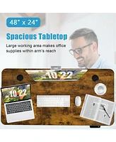 48-inch Electric Height Adjustable Standing Desk with Usb Port