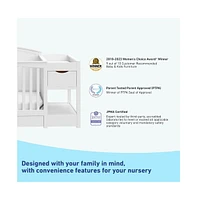 Graco Bellwood 5-in-1 Convertible Crib & Changer with Drawer (White)