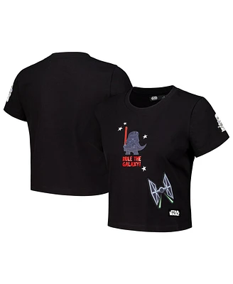 Freeze Max Women's Black Star Wars Babydoll Cropped T-Shirt