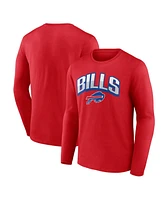 Fanatics Men's Red Buffalo Bills Long Sleeve T-Shirt