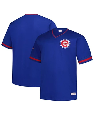 Mitchell & Ness Men's Royal Chicago Cubs Big Tall V-Neck T-Shirt