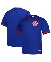 Mitchell & Ness Men's Royal Chicago Cubs Big Tall V-Neck T-Shirt