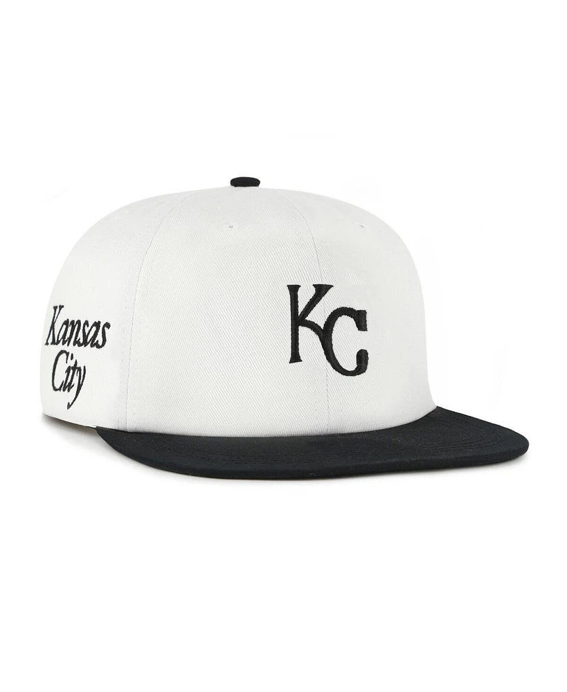 '47 Brand Women's White/Black Kansas City Royals Foundation Captain Snapback Hat