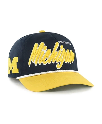 '47 Brand Men's Navy Michigan Wolverines Drop Shadow Rope Hitch Adjustable Hat