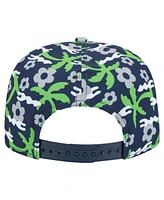 New Era Men's Navy Seattle Seahawks Wakey Wakey Golfer Snapback Hat
